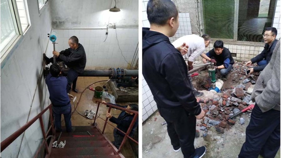 璧山区水利局插入式英亚（中国）安装现场